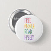 Vrije Mensen Lezen Vrij Ronde Button 5,7 Cm (Voorkant /achterkant)