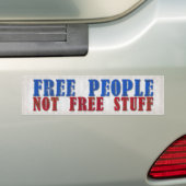 VRIJE MENSEN Niet gratis stuks Bumpersticker (Op auto)