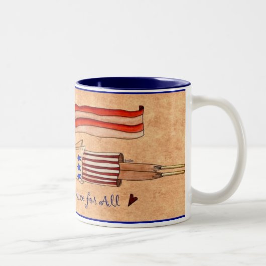 liberty mug tweekleurige koffiemok (Rechts)