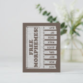 vrije morfemen briefkaart (Staand voorkant)