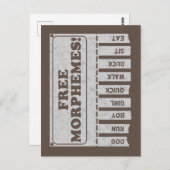 vrije morfemen briefkaart (Voorkant / Achterkant)