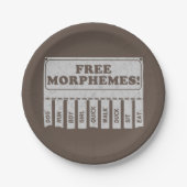 vrije morfemen papieren bordje (Voorkant)