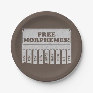 vrije morfemen papieren bordje