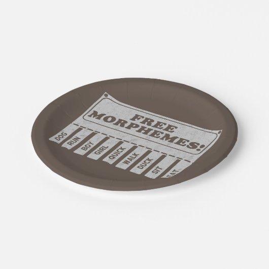 vrije morfemen papieren bordje (Gekanteld)