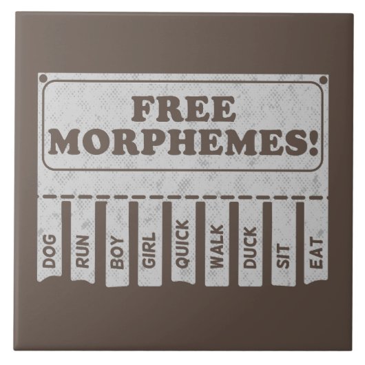 vrije morfemen tegeltje (Voorkant)