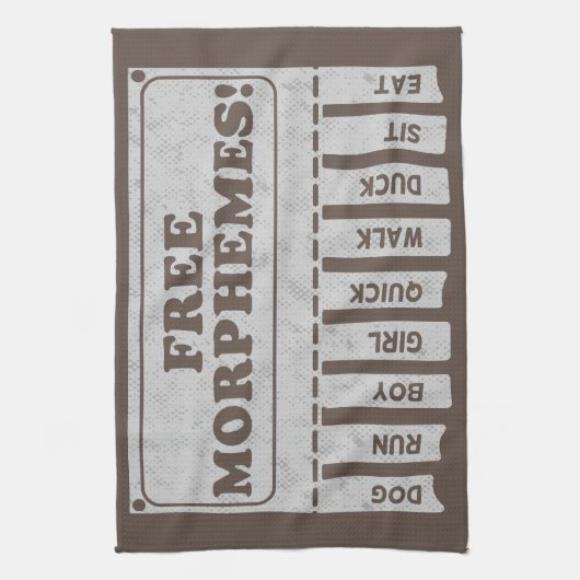 vrije morfemen theedoek (Verticaal)