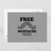 VRIJE MUSTACHE RIDES BRIEFKAART (Voorkant / Achterkant)