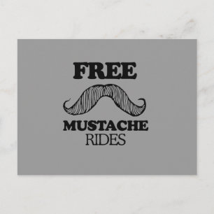 VRIJE MUSTACHE RIDES BRIEFKAART