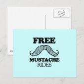 VRIJE MUSTACHE RIDES BRIEFKAART (Voorkant / Achterkant)