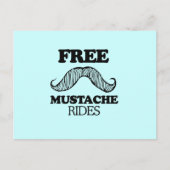 VRIJE MUSTACHE RIDES BRIEFKAART (Voorkant)