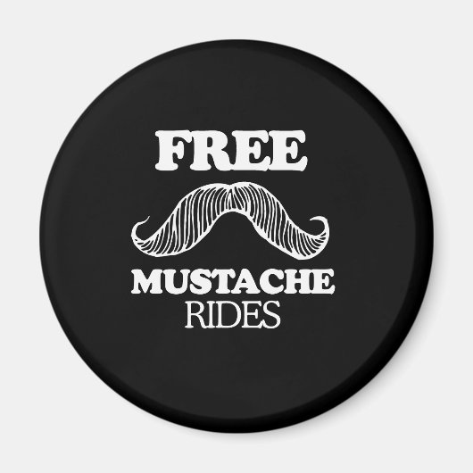 VRIJE MUSTACHE RIDES MAGNEET (Voorkant)
