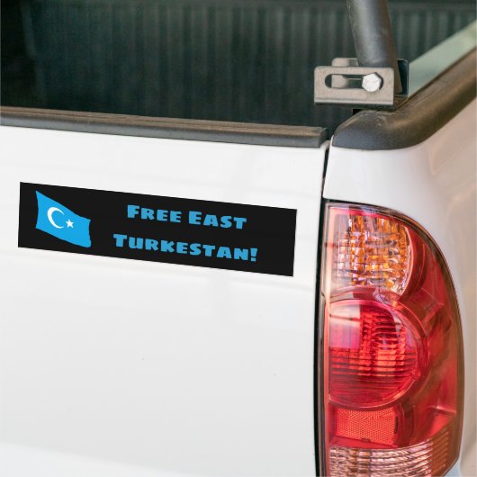 Vrije Oost-Turkestan Bumpersticker (Op Truck)