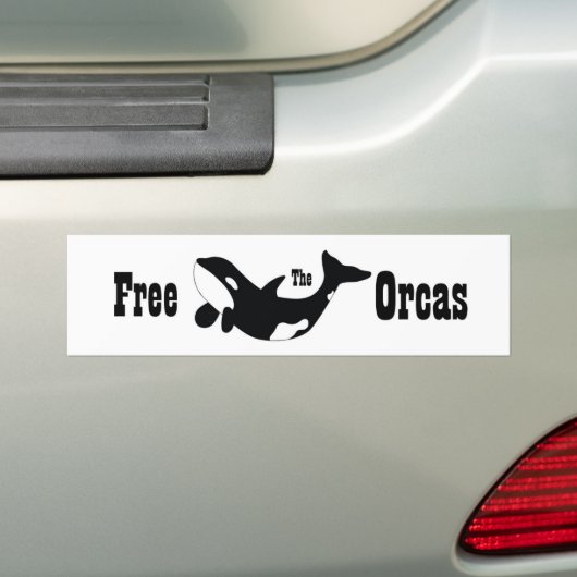 Vrije orka's bumpersticker (Op auto)