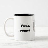 Vrije paars en peuters, katten tweekleurige koffiemok (Links)