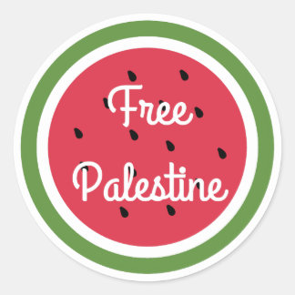 vrije palestijn ronde sticker