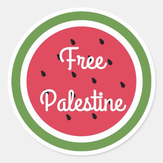vrije palestijn ronde sticker (Voorkant)