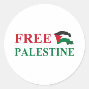 vrije palestijn ronde sticker