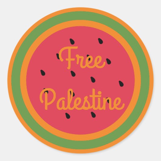 vrije palestijn ronde sticker (Voorkant)