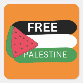 vrije palestijn vierkante sticker