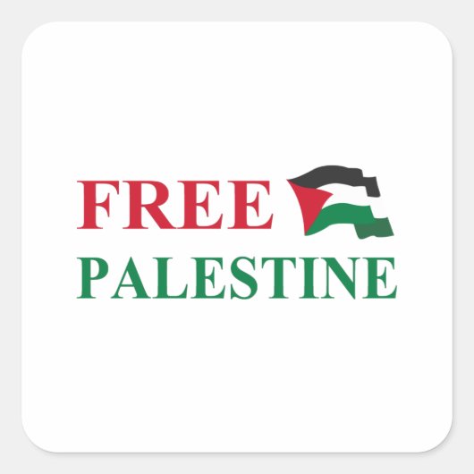 vrije palestijn vierkante sticker (Voorkant)