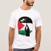 Vrije Palestijnse Arabische tekst T-shirt (Voorkant)