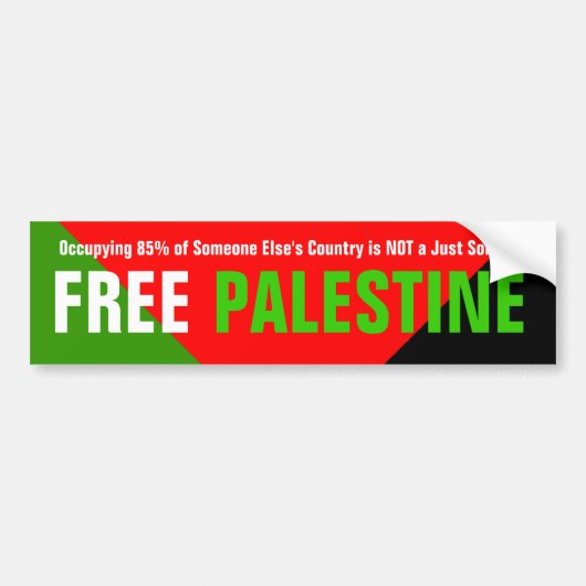 Vrije Palestijnse Bumpersticker (Voorkant)