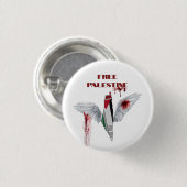 Vrije Palestijnse Button - Palestine Pin (Voorkant /achterkant)