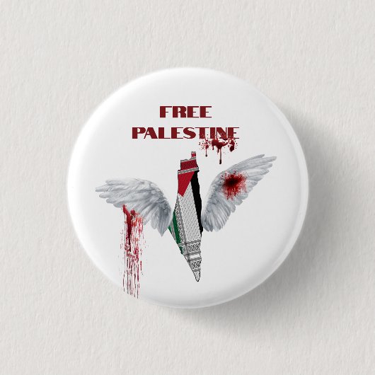 Vrije Palestijnse Button - Palestine Pin (Voorkant)