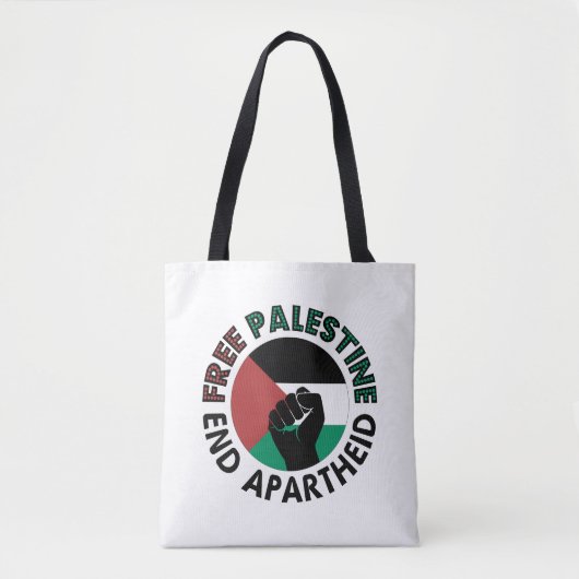 Vrije Palestijnse Eind Apartheidsopruiming vuist Tote Bag (Voorkant)