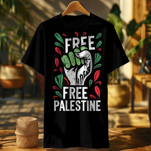 Vrije Palestijnse-Groene Palestijnse Vlag T-shirt
