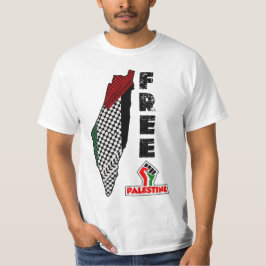 Vrije Palestijnse keffiyeh kaart shirt Palestijnse