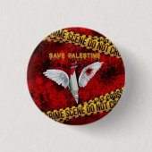 Vrije Palestijnse Knop - Palestijnse Speld Knop Ronde Button 3,2 Cm (Voorkant)