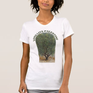 VRIJE PALESTIJNSE OLIJFBOMEN LANG LEVEND PALESTINA T-SHIRT