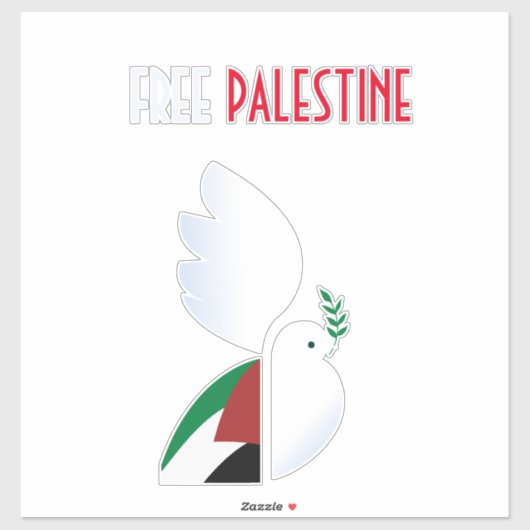 Vrije Palestijnse Sticker - Politieke solidariteit (Vel)