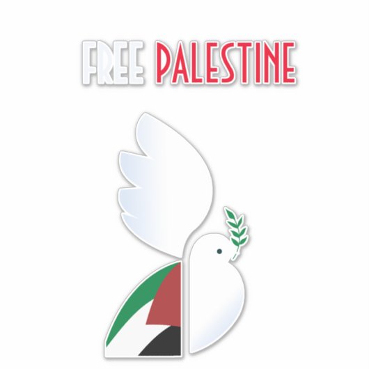 Vrije Palestijnse Sticker - Politieke solidariteit (Voorkant)