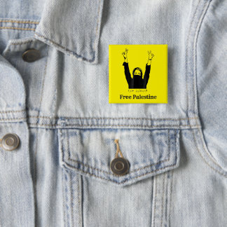Vrije Palestijnse trots Gaza Vrijheid Vierkante Button 5,1 Cm