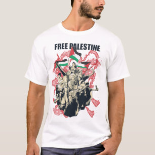 Vrije Palestijnse Vlag Arabisch Steun T-Shirt