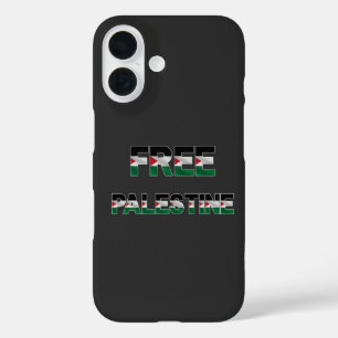 Vrije Palestijnse vlag Brieven Eenheid Trots Vrijh iPhone 16 Hoesje