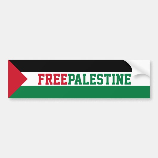 Vrije Palestijnse vlag Bumpersticker (Voorkant)