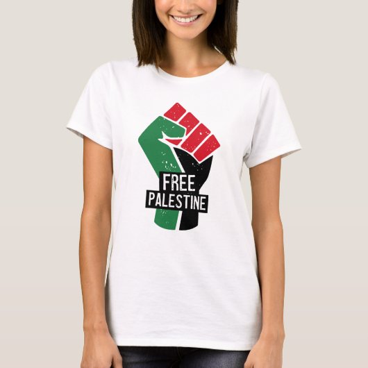 Vrije Palestijnse vlag eerst T-shirt (Voorkant)