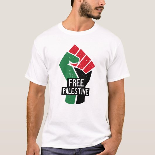 Vrije Palestijnse vlag eerst T-shirt (Voorkant)