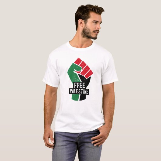 Vrije Palestijnse vlag eerst T-shirt (Voorkant volledig)