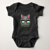 Vrije Palestijnse vlag Funny Palestinian Gaza Cat Romper (Voorkant)