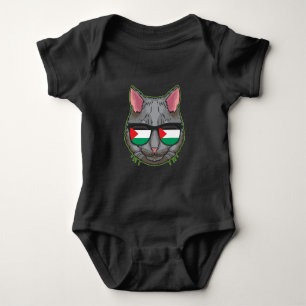 Vrije Palestijnse vlag Funny Palestinian Gaza Cat Romper