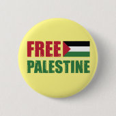 Vrije Palestijnse vlag Gaza Ronde Button 5,7 Cm (Voorkant)