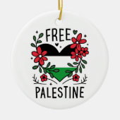 Vrije Palestijnse vlag Keramisch Ornament (Voorkant)