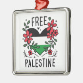 Vrije Palestijnse vlag Metalen Ornament (Links)