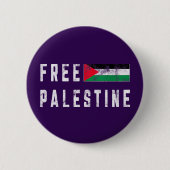 Vrije Palestijnse vlag Palestijn Ronde Button 5,7 Cm (Voorkant)