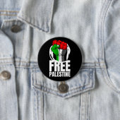 Vrije Palestijnse vlag Palestijnse Gaza Ronde Button 7,6 Cm (In situ)