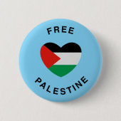 Vrije Palestijnse vlag Ronde Button 5,7 Cm (Voorkant)